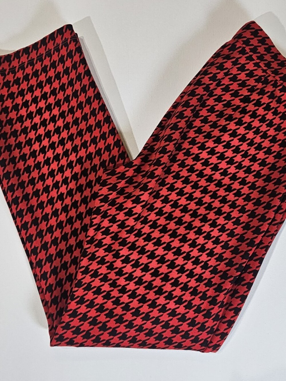 Sanctuary Houndstooth Print Leggings Womens Small Red Black Athleisure Academia